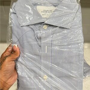 Charles Tyrwhitt Navy Pinstripe Dress Shirt